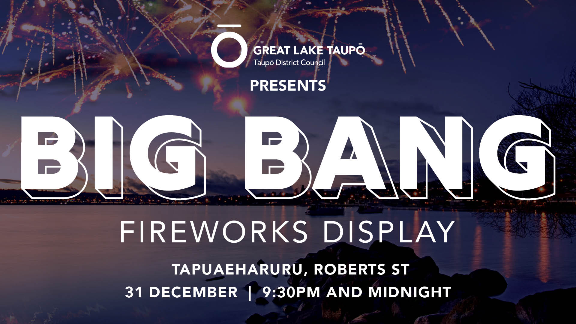 Big Bang Fireworks Display banner.  