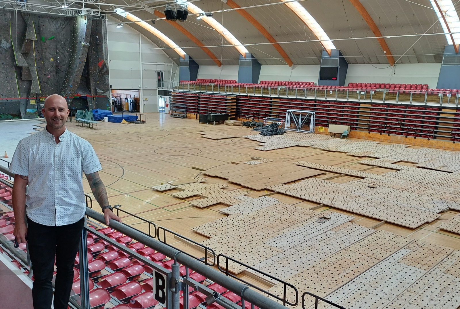 Taupō District Council district venues manager Bryce Green in Taupō Events Centre stadium.  