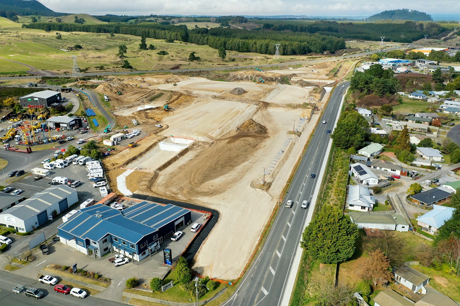 Crown Road development earth works underway.  