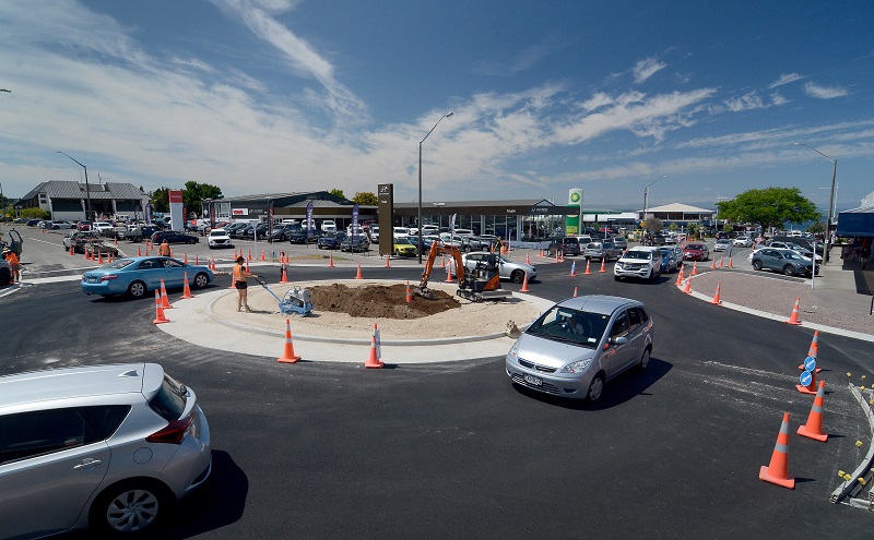 Roundabout nears completion.  