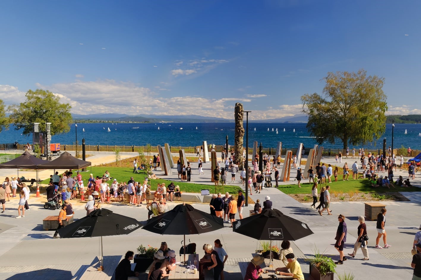 Te Ātea on the Taupō lakefront is a finalist in the Kiwis’ Choice Award.